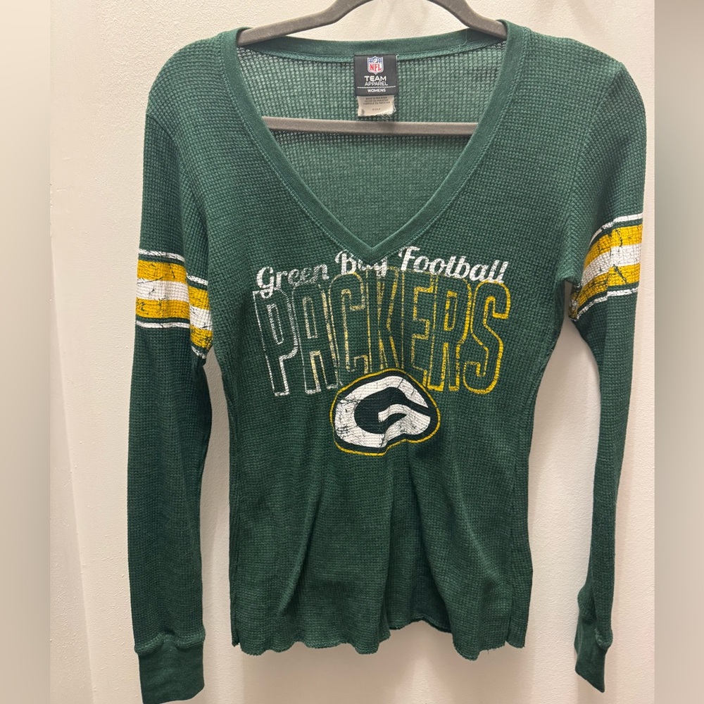 NFL Women's Green Bay Packers Thermal Tee size SM